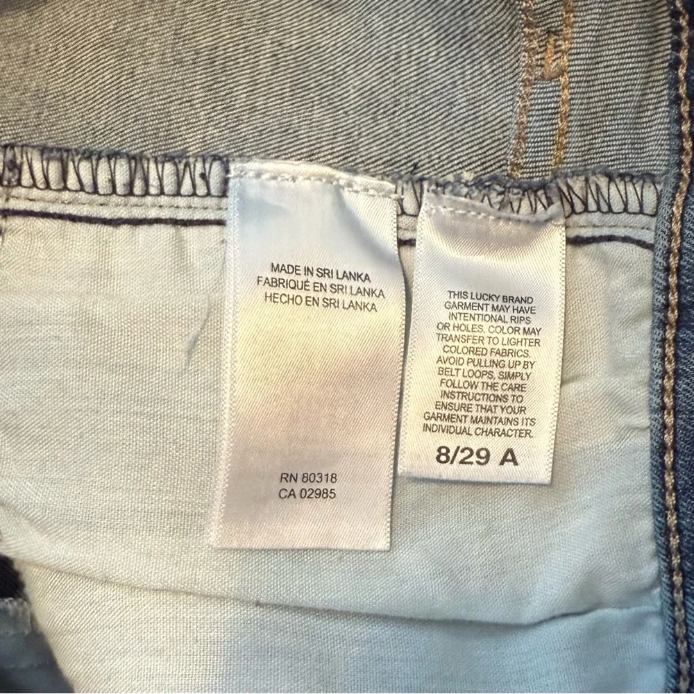 Lucky Brand Frayed or Raw Hem skinny jeans size 8/29 A - Picture 7 of 8